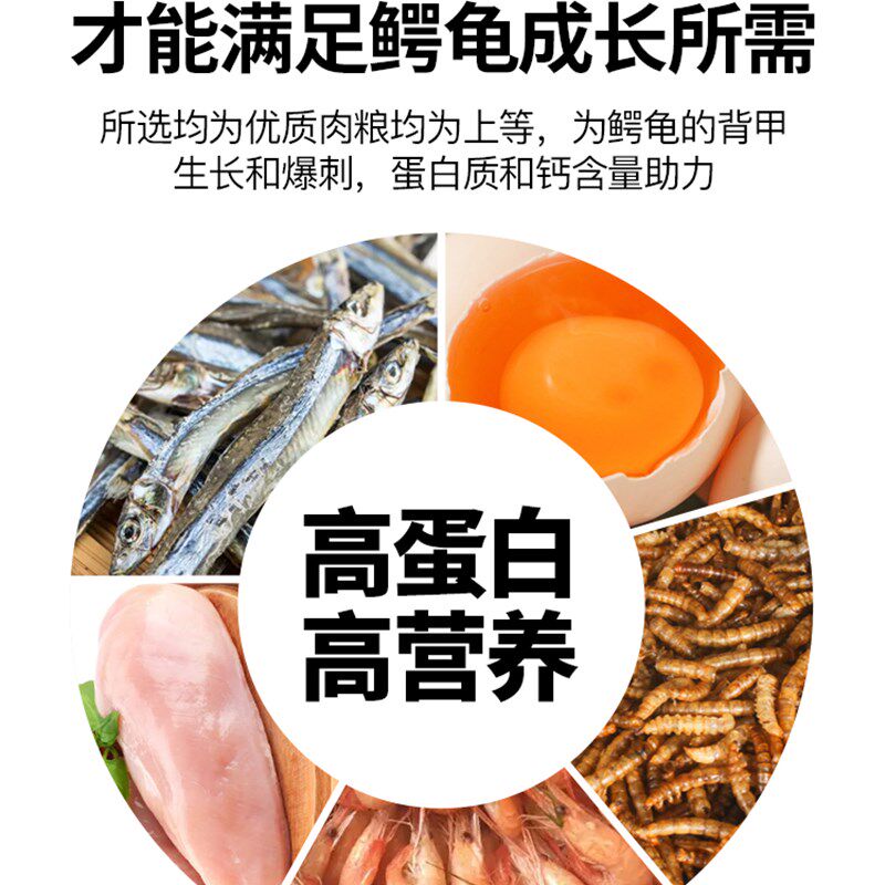 速发北美小鳄龟大鳄龟肉干鳄龟饲料龟粮爆刺粮食纯杂佛龟乌龟食物
