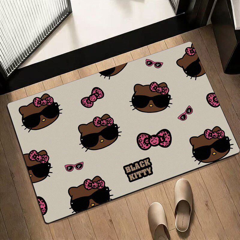 速发豹纹硅藻泥地垫家用防滑脚垫浴室门口吸水速干地垫