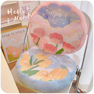 速发圆形坐垫椅子垫办公室久学屁室坐生教垫垫子夏天透气四季通用