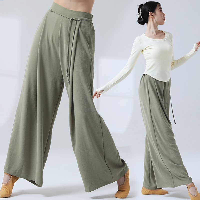 速发裤蹈装古典舞练功服飘逸阔腿舞舞形体服中国舞民族服裤长裤