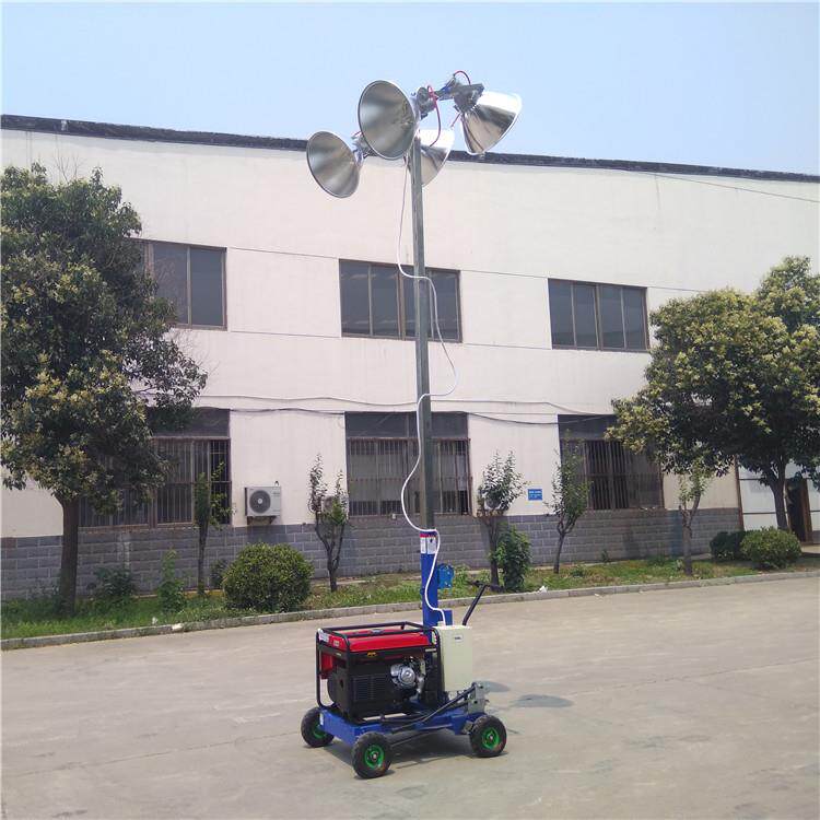 甘肃兰州手摇升降照明车 酒泉卫星基地移动照明灯塔 自发电防炫目