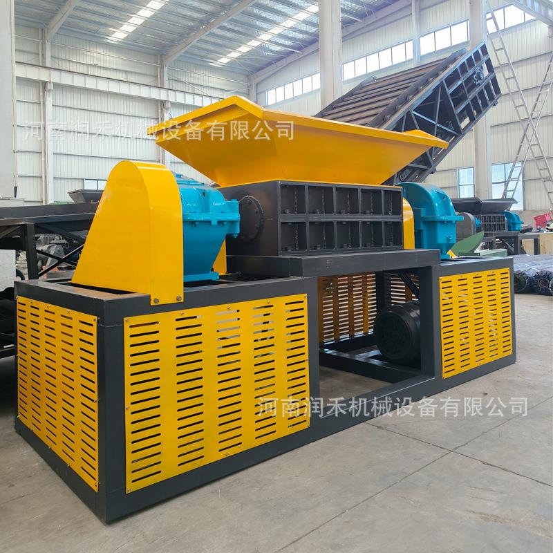 小型全自动塑料撕碎机双轴金属固废撕碎机工业pvc管材破碎机器