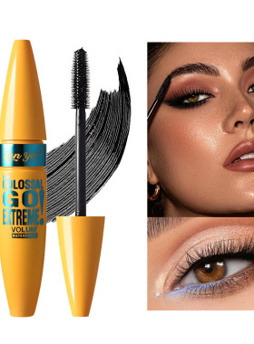Mascara waterproof thick, long, curly silicone brush mascara