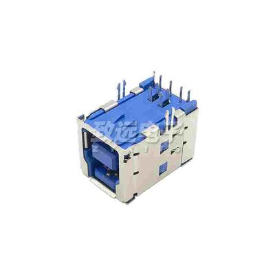 进口FOXCONN UEB1113-45662-4H打印机方口USB3.0接口9P母座连接器