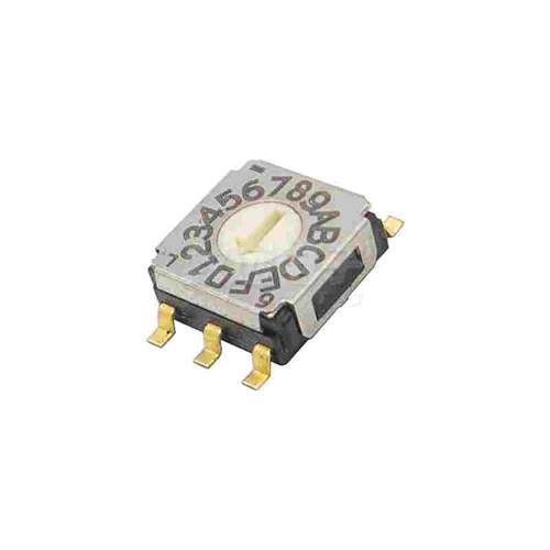 进口COPAL编码开关SA-7070TB贴片6脚0-F反码16位旋转拨码选择开关
