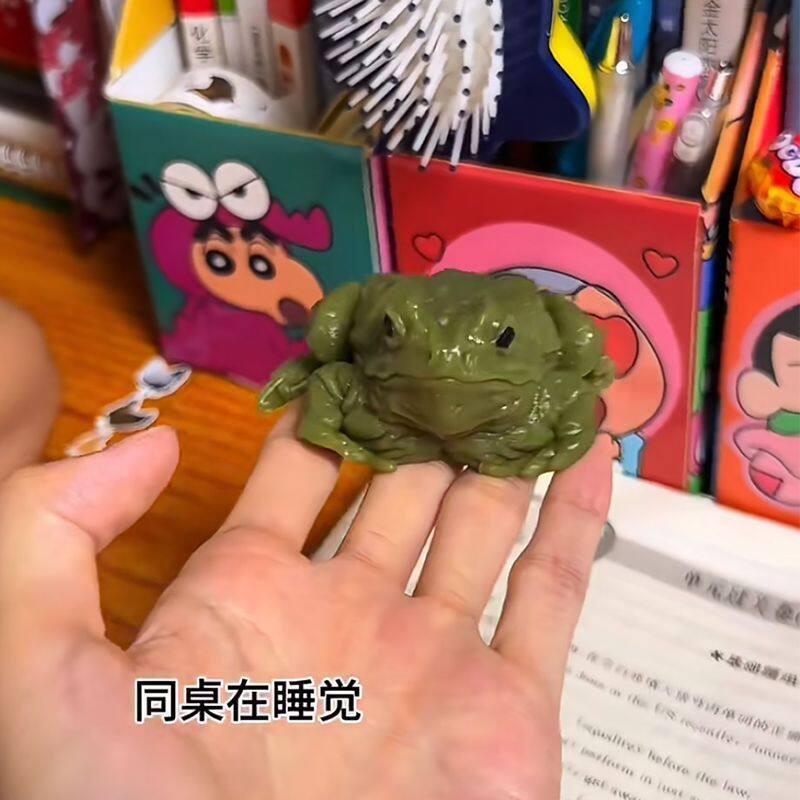 小红书同款解压青蛙捏捏乐新奇特仿真癞蛤蟆发泄捏捏软胶玩具