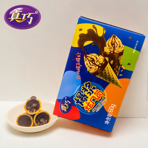 真巧爆浆旋风筒60g夹心巧克力