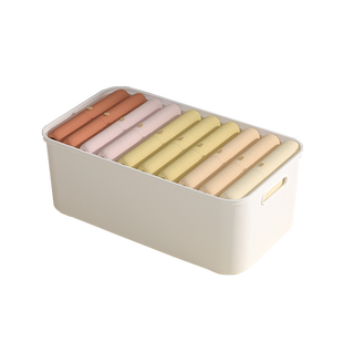 拍1发4家用衣柜收纳盒整理盒裤子衣服收纳箱筐收纳分层神器长方形