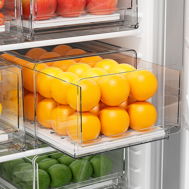 厨房抽屉式水果食物整理保鲜盒