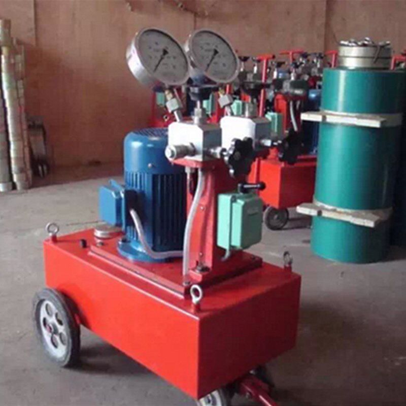 预应力张拉机油泵 桥梁张拉设备27吨千斤顶多根穿心顶 锚索张拉机