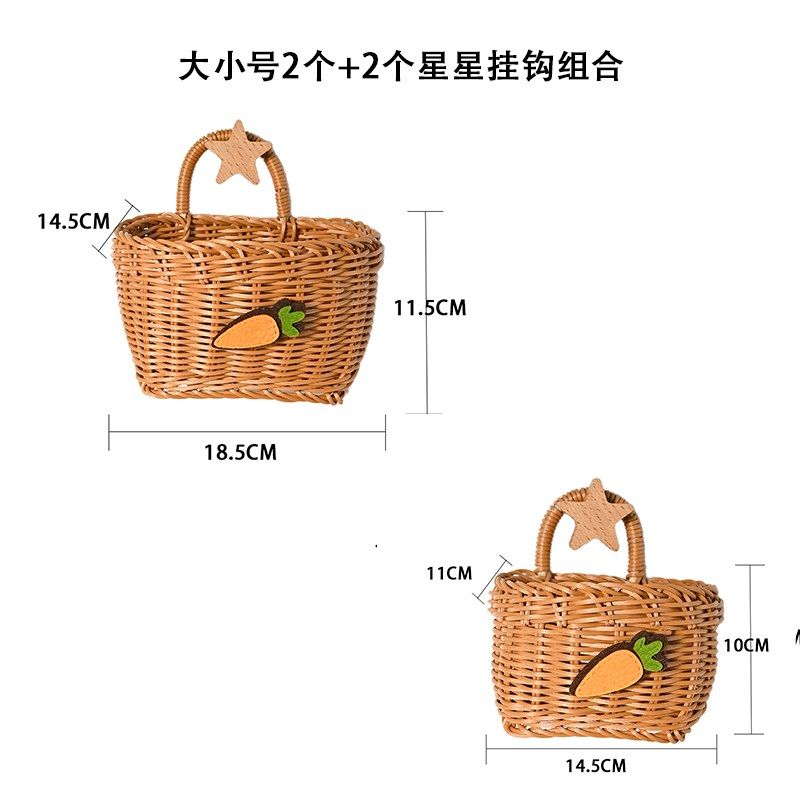 姜蒜收纳筐厨房蒜姜收纳篮葱蒜头复古壁挂篮大蒜编织小花篮编挂篮,包装,五金配件包装,淘宝优惠券,粉丝福利购,淘宝优惠卷