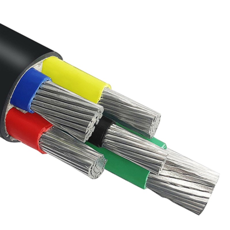 国标铝芯线电缆2 3 4 5芯6 v10 16 25 35平方+1户室外阻燃50电缆