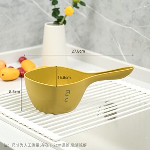 新款水瓢加厚长柄耐高温水勺大容量浇菜厨房摔不坏家用塑料水舀子