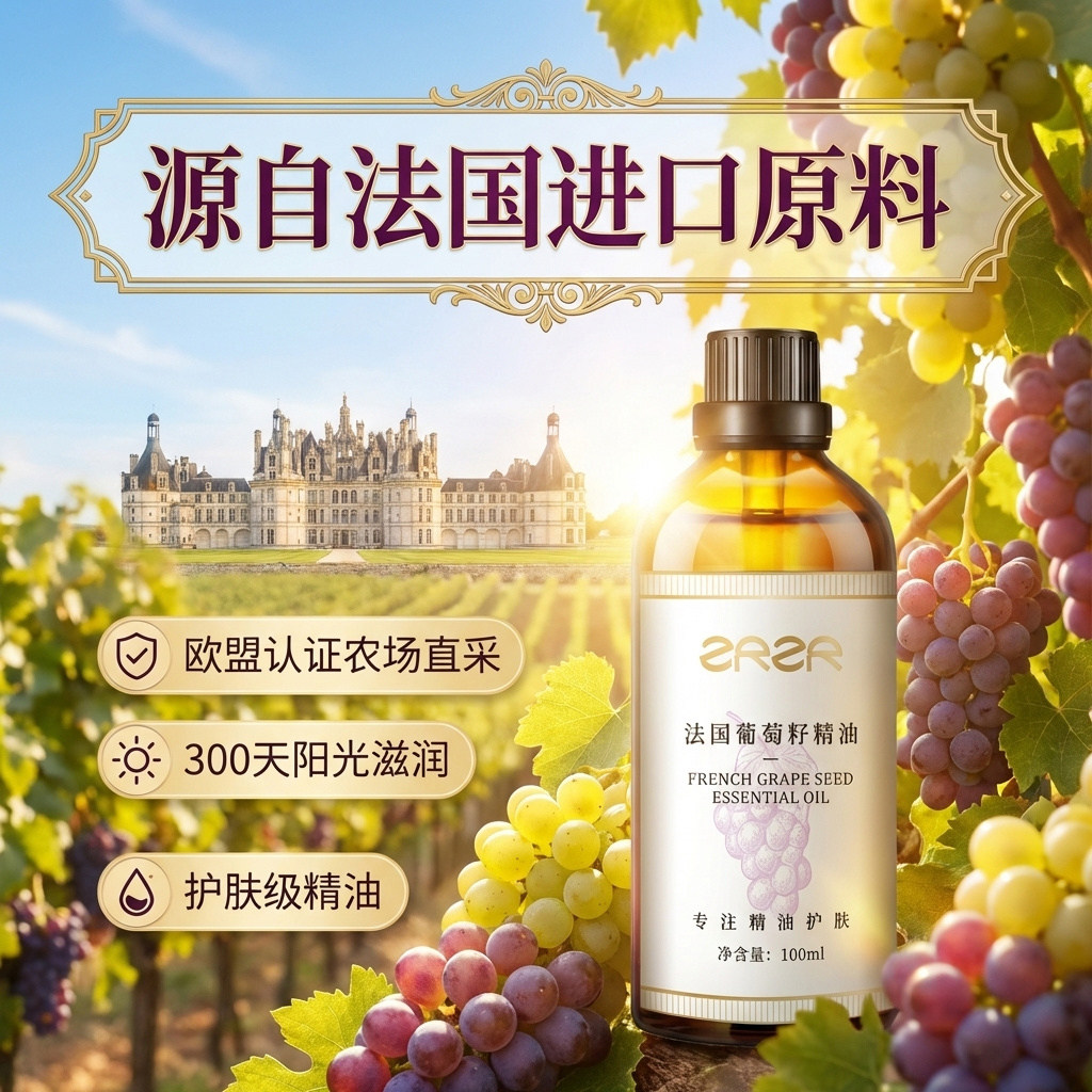 【官方正品】法国进口葡萄籽精油面部淡纹护肤按摩提拉紧致基础油