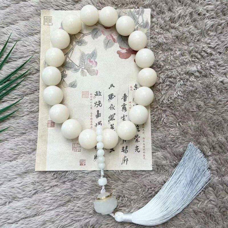 天然白菩提根手串大白手持车挂超大果香囊流苏款送4瓶香丸盘玩袋