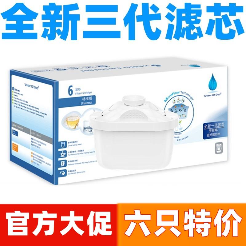 家用净水壶净水器直饮去氯德国原装去垢碧蓝德添丽过滤壶通用滤芯