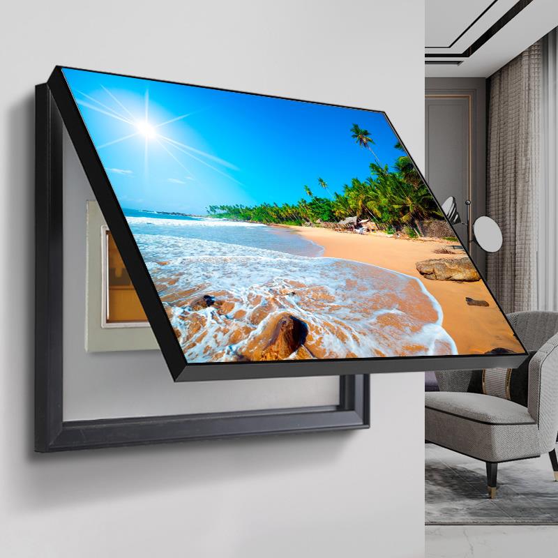 大海沙滩浪花遮挡电表箱装饰画配电箱电闸强弱空开免打孔风景挂画