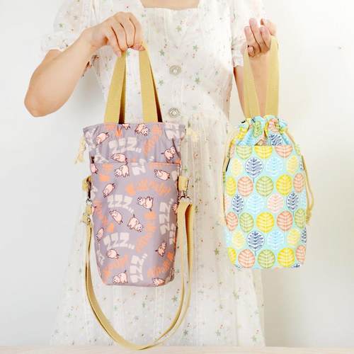 保温杯套斜挎便携手拎水壶我焖烧杯保护套通用大号手提水杯收费袋