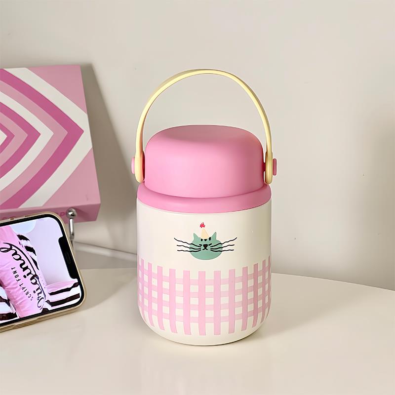 小容量焖烧杯保温便当盒粥桶不锈钢可携式焖烧壶女上班族学生2024