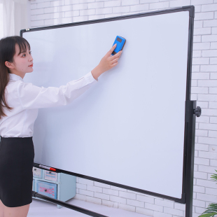 白板写字板支架e式黑板家用儿童看画板单双面带轮墙贴小白班版教