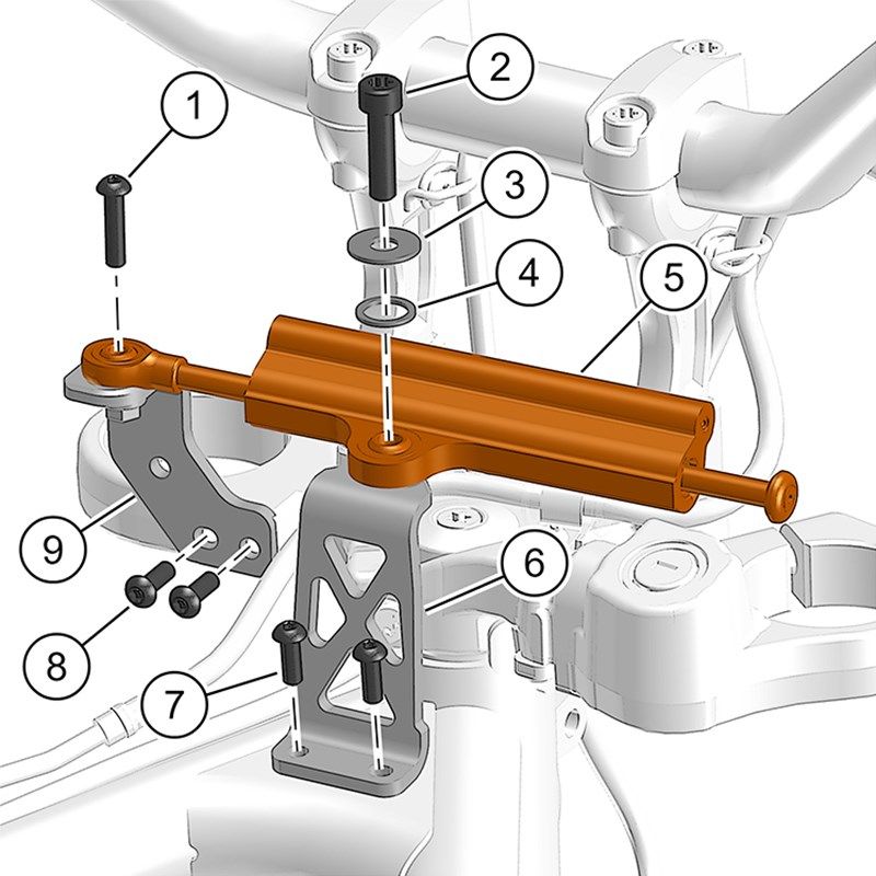 哈雷PAN AMERICA泛美RA1250ADV车把转向阻尼器越野转Y向控制减振