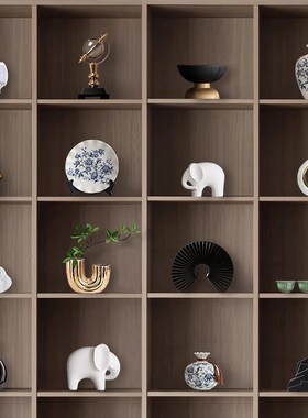 新中式摆件轻奢创意办公室客厅酒柜家K居装饰品电视柜桌面摆设