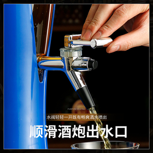 酒炮酒吧KTgV扎啤炮发光商用冰酒泡桶扎啤酒桶分酒器带冰柱3L