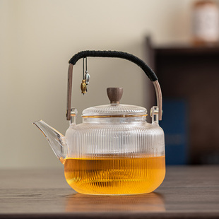 提梁壶养生煮茶器电陶炉中式 牧丰玻璃壶泡茶式 围炉煮茶家用烧水壶