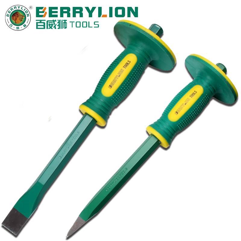 百威狮石工凿石头尖头凿子水泥凿 錾子冲凿子 扁头 钢凿子铁凿子