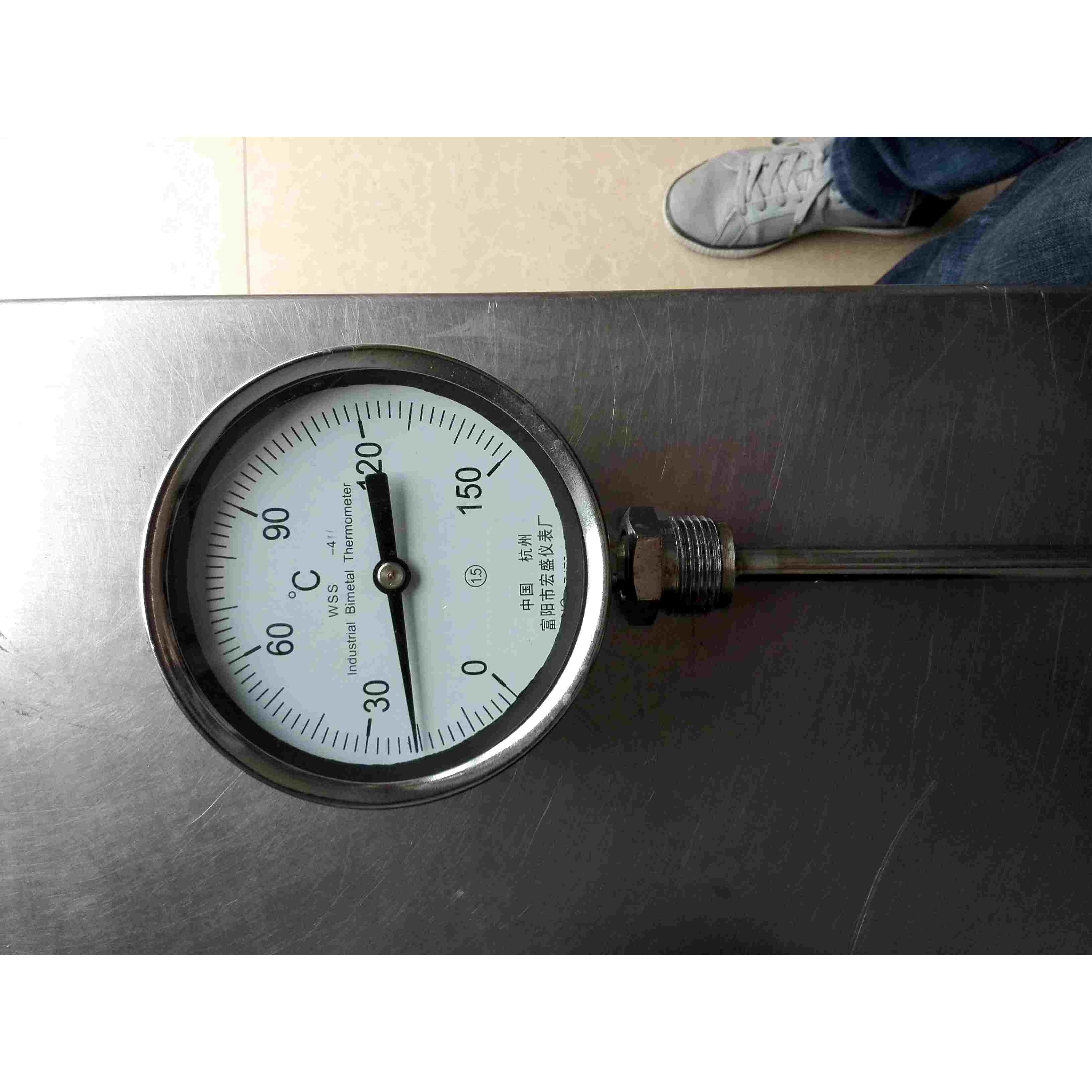 双金属温度计wss-411,150，900长，M27*2螺纹，宏盛仪表