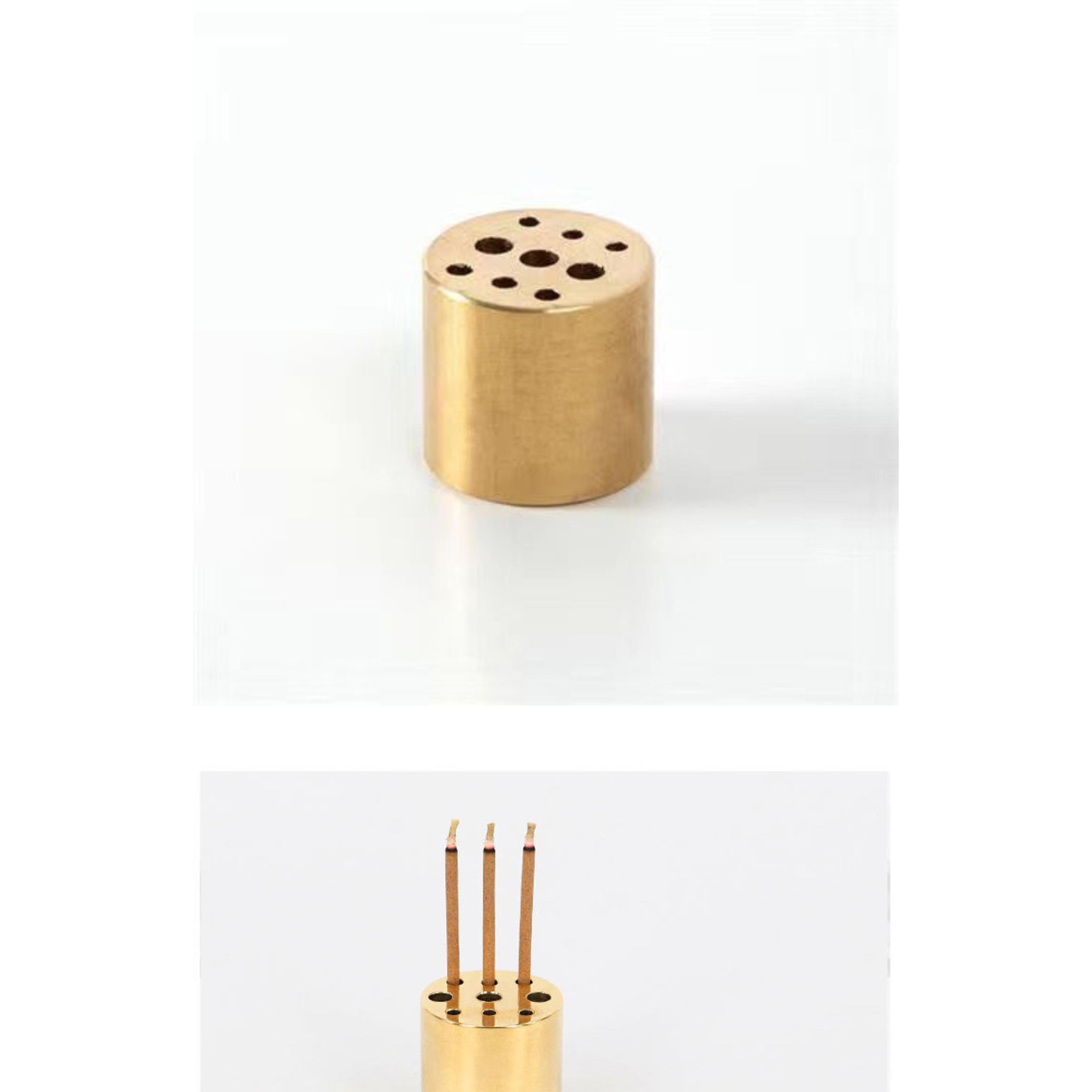 【24小时发货】问舍合金铜香插盘香架小葫芦香插九孔线香小水滴香