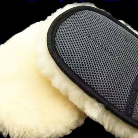 洗车手套毛绒防羊毛雪尼尔工具抹布熊掌不伤漆面擦车打蜡专用海绵