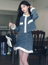 秋冬季冷淡系女装高级感连衣裙子冬裙韩剧女主穿搭小香风两件套装