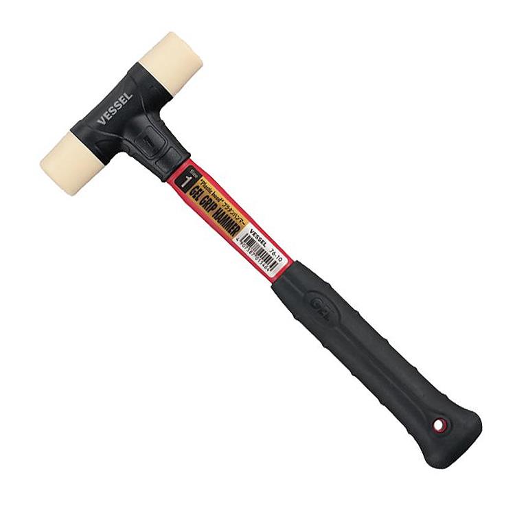 日本进口VESSEL威威木工尼龙锤替换头安装锤硬质榔头原装橡胶锤子