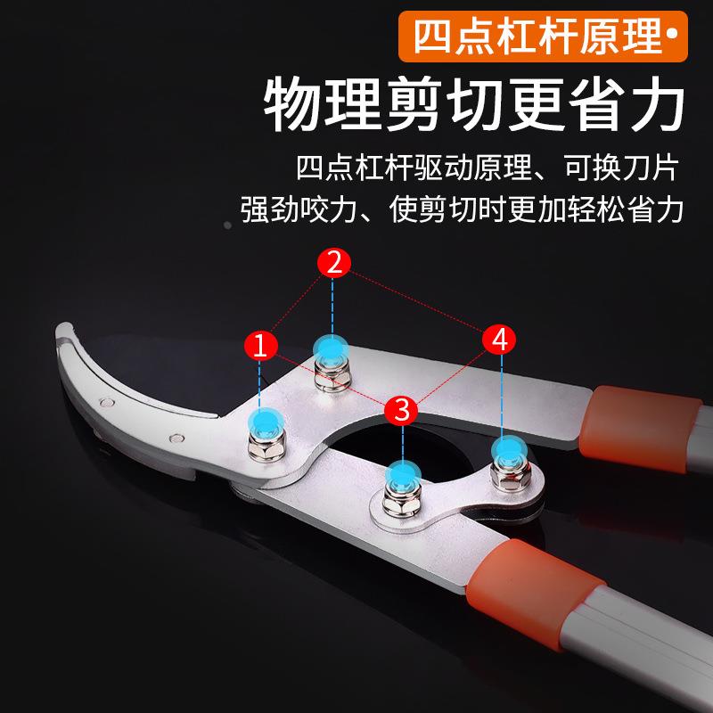 台湾立锦进口SK5刀片省力粗枝剪大力剪修剪树枝剪刀鲨鱼伸缩枝剪