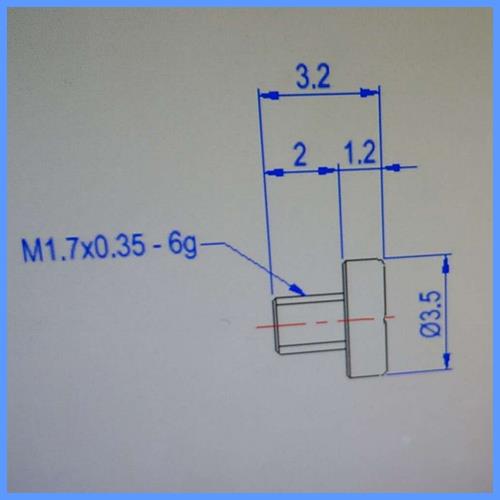 M1.7*2十字薄型圆柱头螺丝扁平头大平头螺丝CM1.7*2大扁平头大头