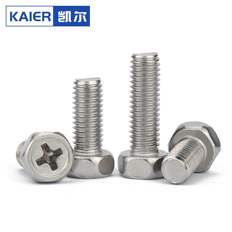 。M3M4不锈钢304外六角内十字螺丝螺钉*6x8x10x14x18x30x25x40x50