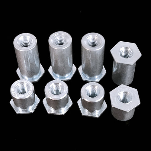 。小外径底孔5mm碳钢蓝白锌通孔压铆螺柱铆螺母柱SOO SO M3*2-M3*