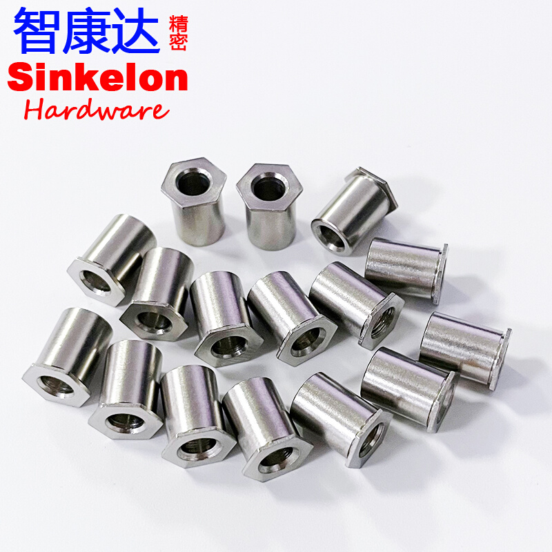 。304不锈钢无螺纹光孔无牙通孔压铆螺柱铆螺母柱SOS 83.6*L