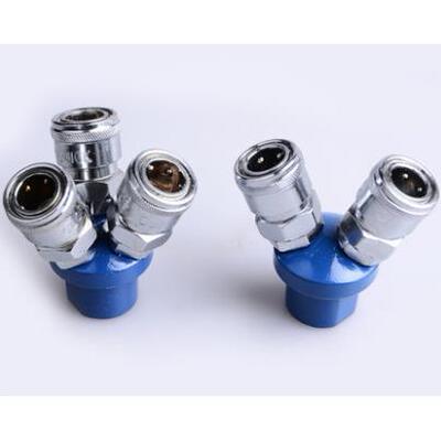 快速接头SMY气动管接头 空压机接头SMV 圆三通配气管圆二通