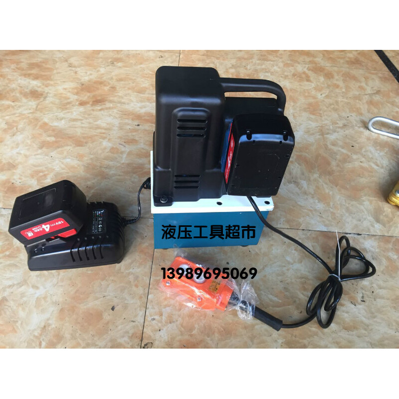 。充电式液压泵电动小型液压站系统电磁阀超高压泵浦有线遥控1