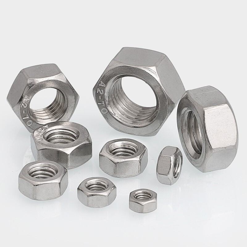 。304不锈钢六角螺母螺帽螺丝帽M2M3M4M5M6M8M10M12M14M16M18-M42