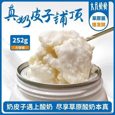 顺丰冷鲜速发＞6罐大元格格奶皮子老酸奶内蒙特产草原奶皮子酸奶