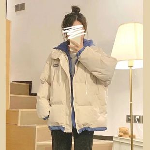 初中派克羽绒服女中长款秋冬季新款高中学生加厚少女保暖棉衣外套