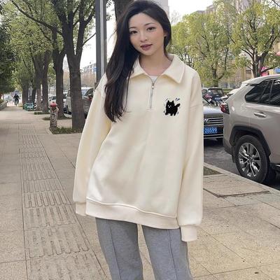 美式hiphop童装连帽卫衣女秋冬