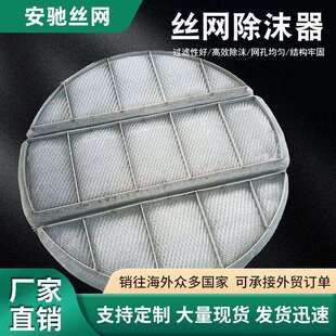 丝网除沫器气液分离PP聚丙烯丝网除雾器不锈钢过滤网除雾器