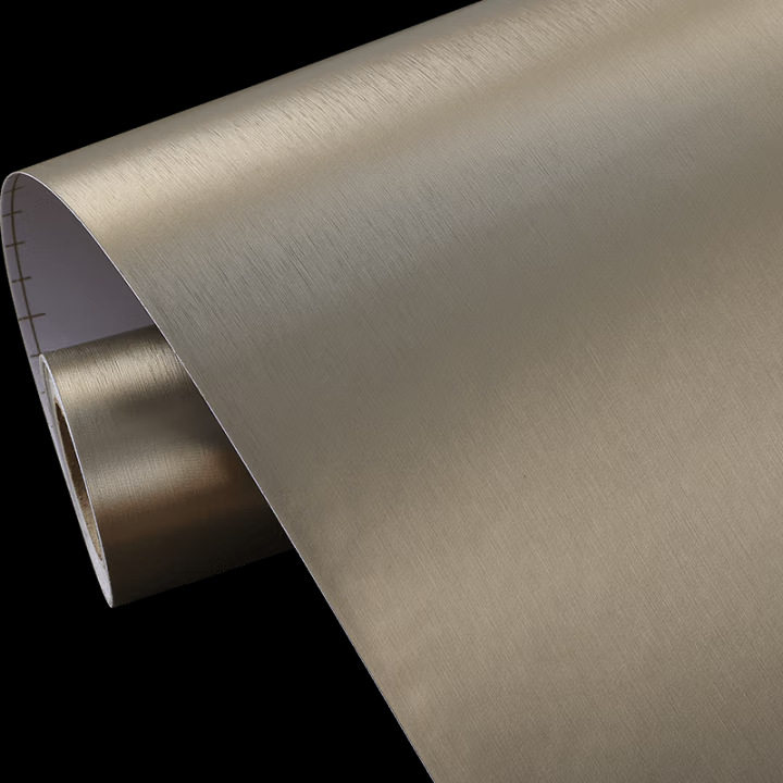 特厚金属膜贴纸自粘防水电梯门冰箱橱柜翻新改色纸拉丝不锈钢贴膜