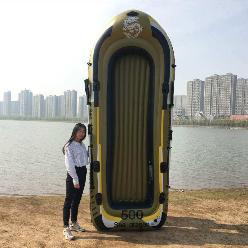 2/3/4/5人 双人充气船橡皮艇加厚皮划艇橡胶钓鱼船皮筏艇汽船