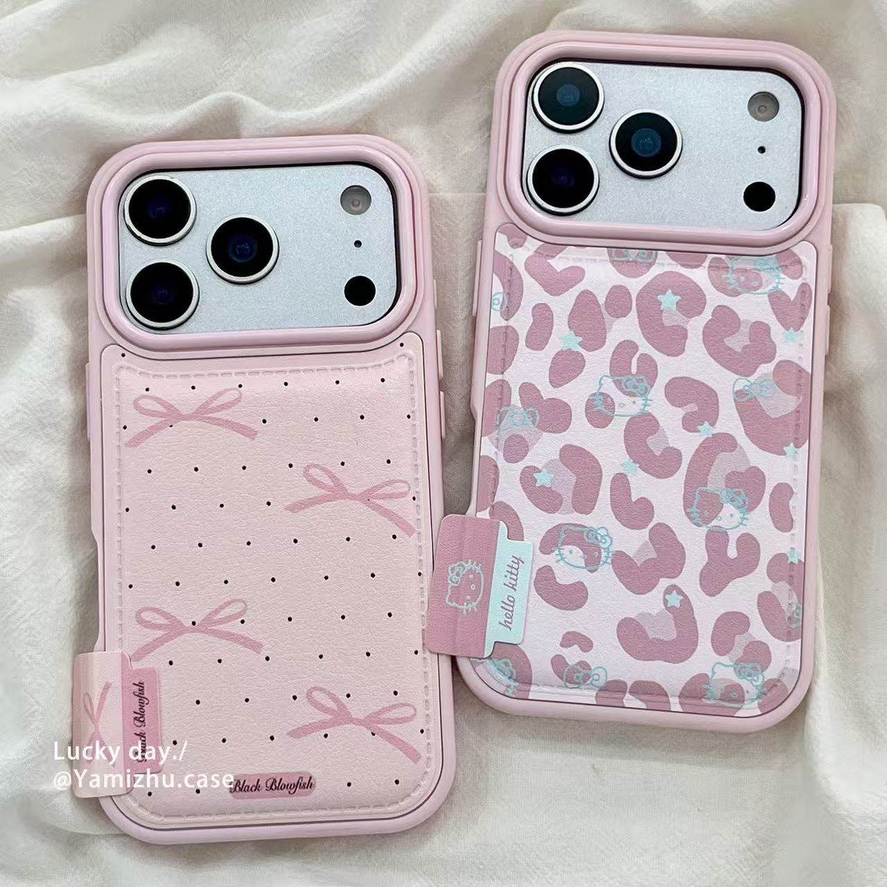 少女蝴蝶结适用苹果17pro手机壳iphone16promax豹