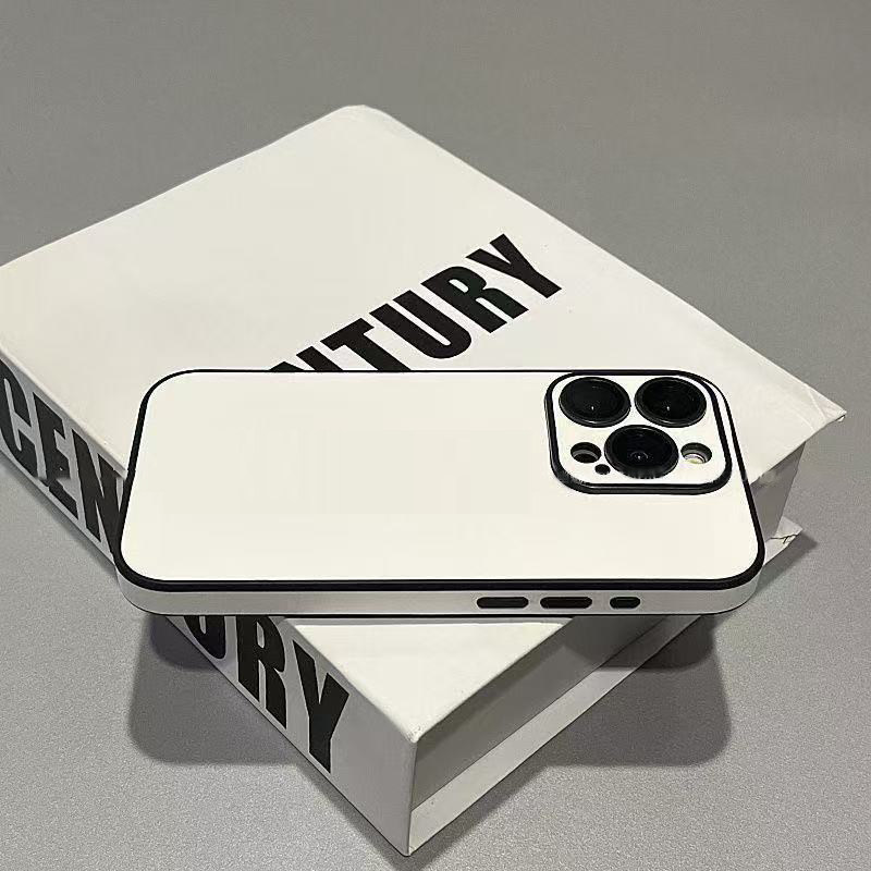 【高档贴皮】多巴胺白色适用iPhone16Promax苹果15promax手机壳17pro皮质14pm全包防摔12高级网红撞色小众,3C数码配件,手机保护套/壳,淘宝优惠券,粉丝福利购,淘宝优惠卷